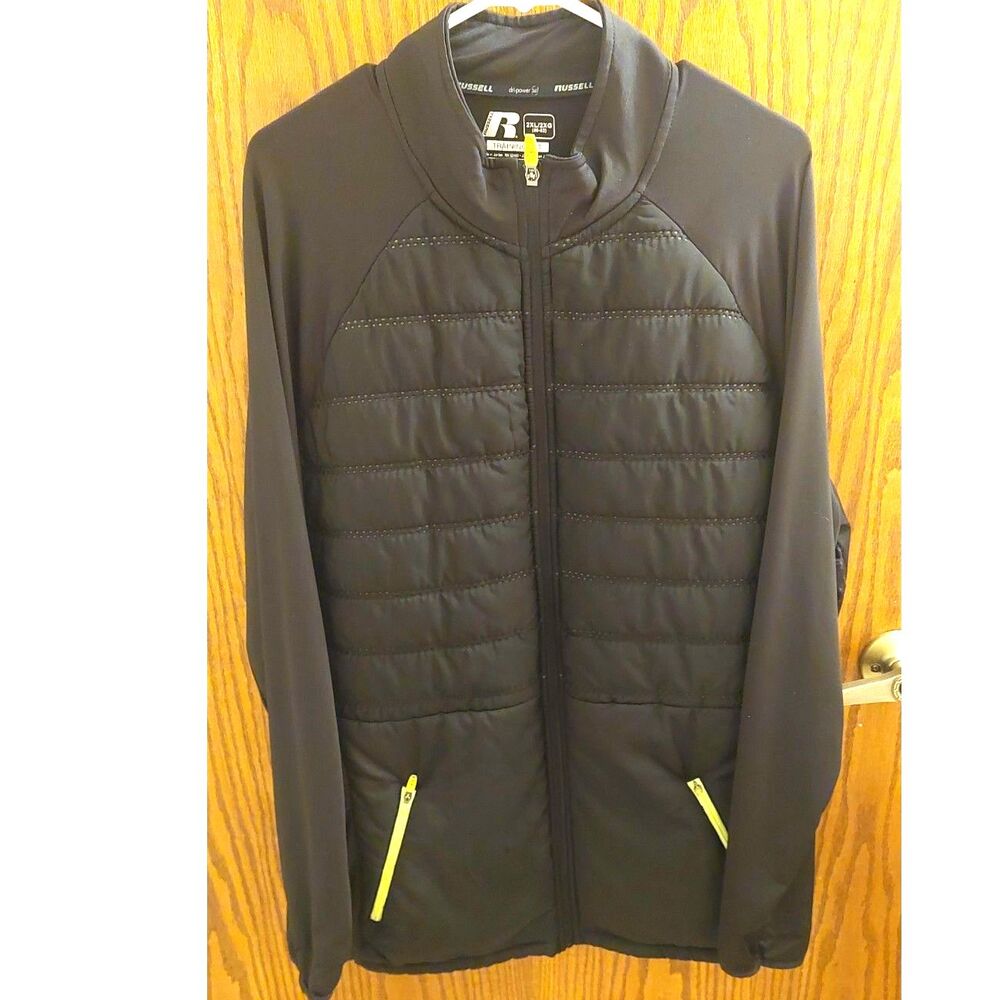 Russell Athletic Dri-Power 360 Quilted Training Jacket Men’s 2XL Neon Green